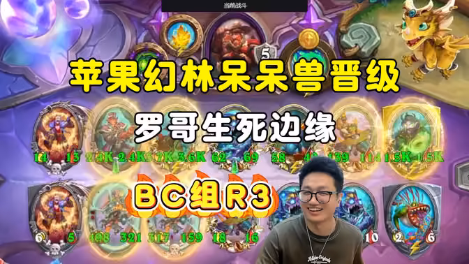 苹果幻林呆呆兽晋级，罗哥生死边缘，BC组第三场，中亚战棋邀请赛！