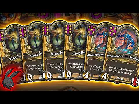 Casting 40 Shiny Rings PER Attack?! @BeterBabbit | Hearthstone Battlegrounds Commentary