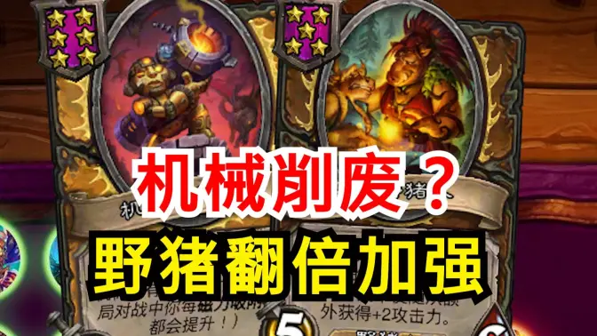 背靠背留着下赛季再削？野猪加强崛起？？[酒馆资讯]